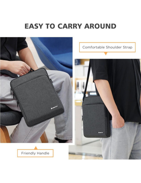 Funda para Laptop NIDOO 10-11" Gris Oscuro - Protección Suave