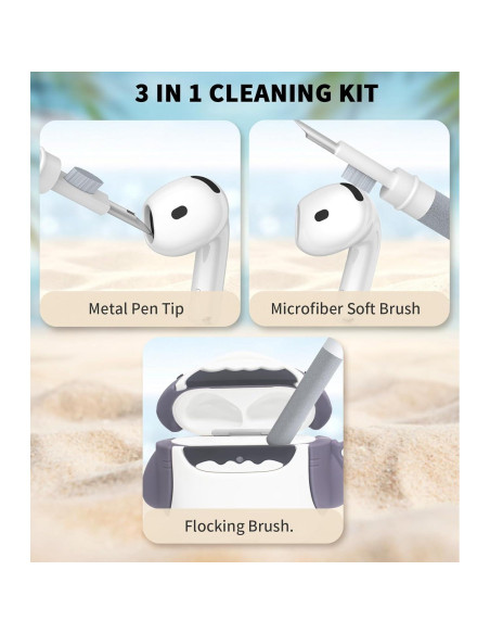 Funda de Silicona 3D para AirPods 4 Tiburón Bebé Nimuw