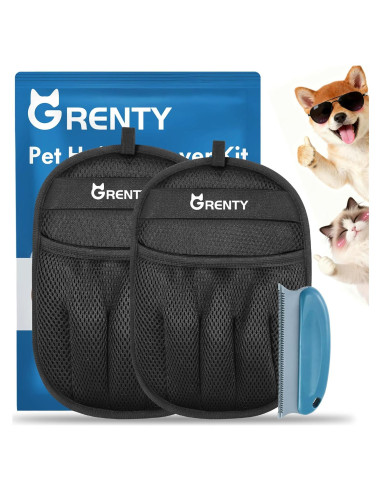GRENTY Cepillo Mágico y Guantes Eliminadores de Pelo 2 Pcs