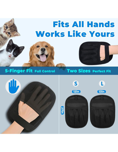 GRENTY Cepillo Mágico y Guantes Eliminadores de Pelo 2 Pcs