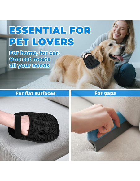 GRENTY Cepillo Mágico y Guantes Eliminadores de Pelo 2 Pcs