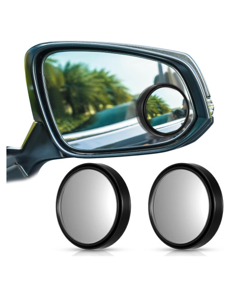 Espejos de Punto Ciego Bremorou 2 Piezas Ajustables Negros
