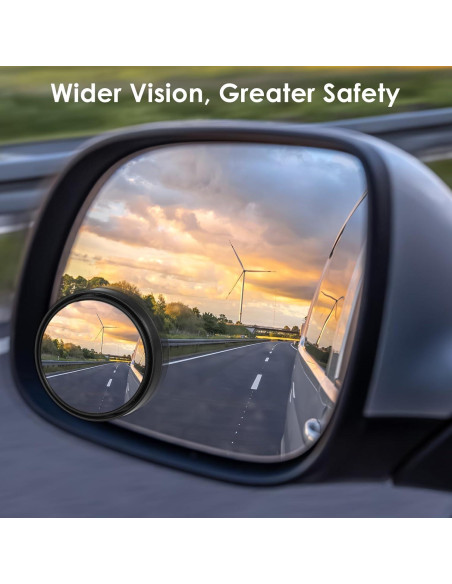 Espejos de Punto Ciego Bremorou 2 Piezas Ajustables Negros