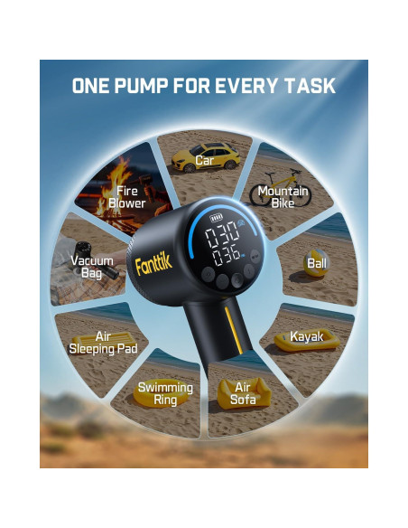 Inflador Soplador Fanttik X9 Clásico 2 en 1 150 PSI