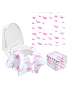 21 Cubiertas de Asiento de Inodoro Desechables CHFONG Rosa