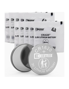Paquete de 10 Baterías CR1620 EEMB de Litio 3V para Reloj y Control Remoto