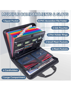 Organizador de Documentos Ignífugo BALEINE A4 12 Bolsillos 2