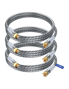 Cable Coaxial RG6 Maximm 0.91m Trenzado Nylon 3 Paquete