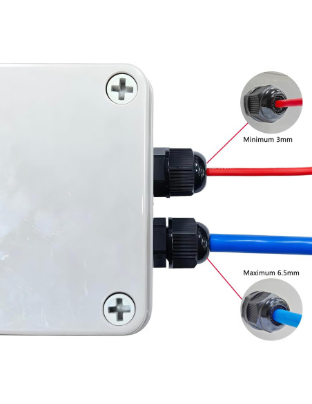 30 Conectores de Cable Impermeables PG7 Aandxmok 3-6.5mm