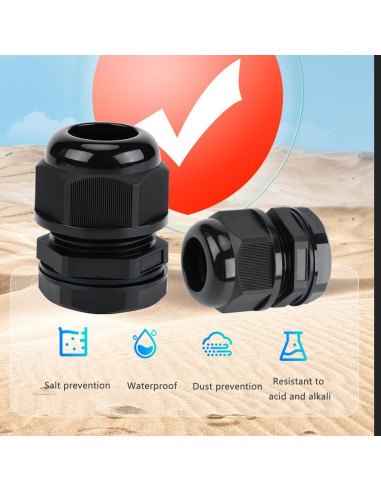 30 Conectores de Cable Impermeables PG7 Aandxmok 3-6.5mm