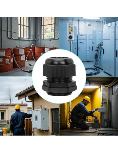 30 Conectores de Cable Impermeables PG7 Aandxmok 3-6.5mm