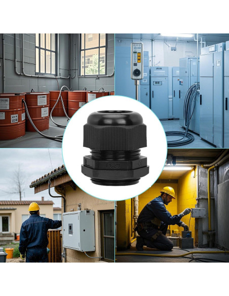 30 Conectores de Cable Impermeables PG7 Aandxmok 3-6.5mm