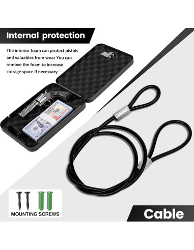 Caja Fuerte Portátil Sgorlds para Pistola 23.9x16.8cm Negra