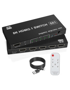 Conmutador HDMI 8K 5 en 1 Diliichar con Control Remoto