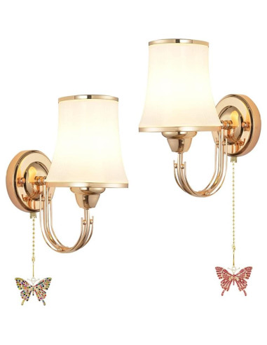 Cadena de Extensión para Luz de Ventilador Swiky - Mariposa Rosa y Variada