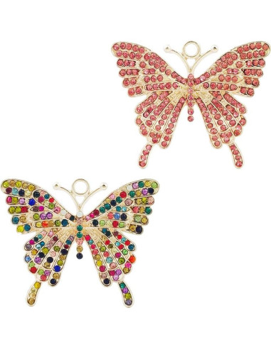 Cadena de Extensión para Luz de Ventilador Swiky - Mariposa Rosa y Variada