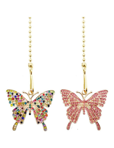 Cadena de Extensión para Luz de Ventilador Swiky - Mariposa Rosa y Variada