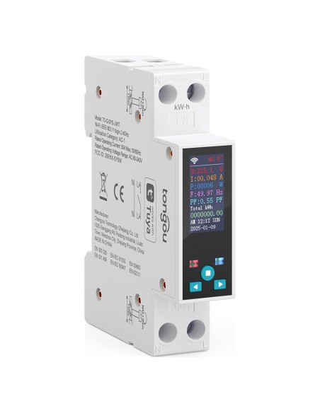 Interruptor WiFi Inteligente Changyou 1P+N AC90-240V 1-50A