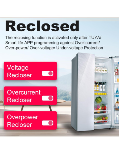 Interruptor WiFi Inteligente Changyou 1P+N AC90-240V 1-50A