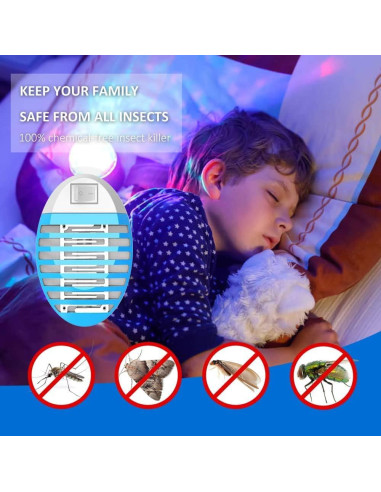 Trampa de Insectos Eléctrica 4 Pack - Zapper Mosquitos y Moscas