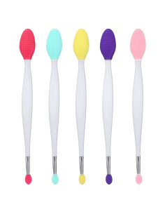 5 Cepillos Exfoliantes de Labios Silicona BOXOB 17x1.9cm