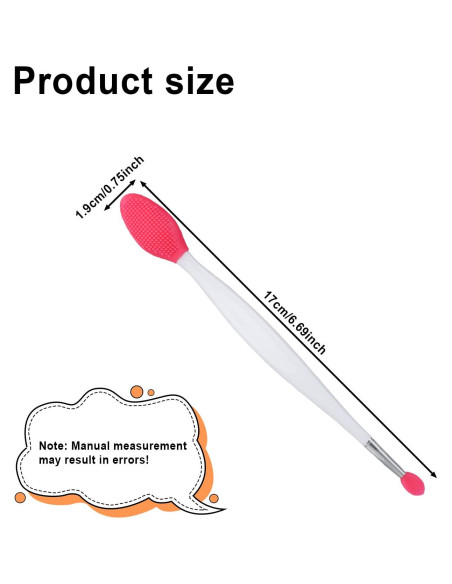 5 Cepillos Exfoliantes de Labios Silicona BOXOB 17x1.9cm