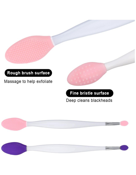 5 Cepillos Exfoliantes de Labios Silicona BOXOB 17x1.9cm