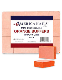 Mini Pulidores Naranjas Americanails 180/240 Grano - 50 Ct