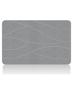 Alfombra de Baño de Piedra Veeloim 61x41 cm Gris Antideslizante