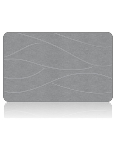 Alfombra de Baño de Piedra Veeloim 61x41 cm Gris Antideslizante