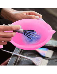 Set de 3 Tazones Rosa para Mezclar Tinte de Cabello FOMIYES 2