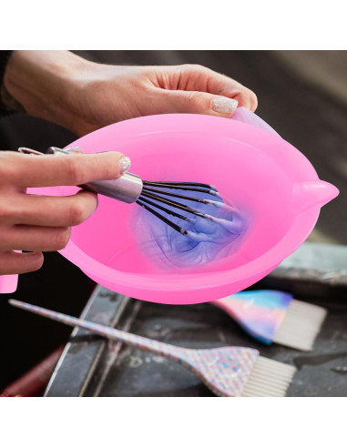 Set de 3 Tazones Rosa para Mezclar Tinte de Cabello FOMIYES