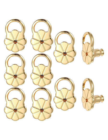 Elevadores de Pendientes Bremorou 10 Pcs Dorado Zinc Ajustables