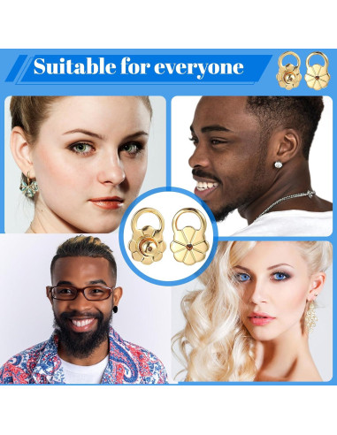 Elevadores de Pendientes Bremorou 10 Pcs Dorado Zinc Ajustables