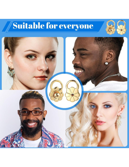 Elevadores de Pendientes Bremorou 10 Pcs Dorado Zinc Ajustables