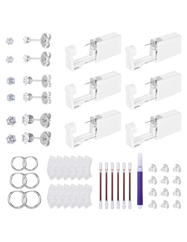 Kit de Perforación de Orejas Desechable Heygueo 49 Piezas