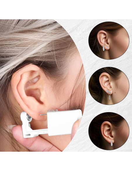 Kit de Perforación de Orejas Desechable Heygueo 49 Piezas