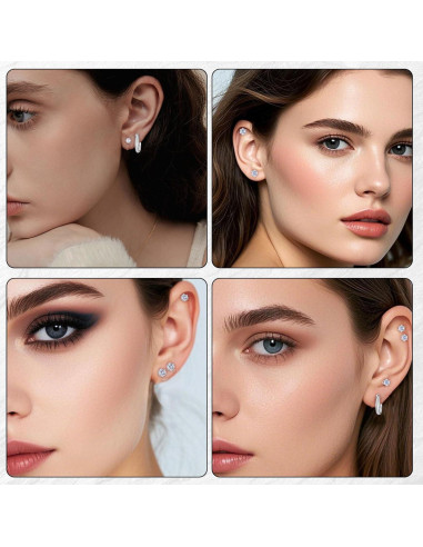 Kit de Perforación de Orejas Desechable Heygueo 49 Piezas