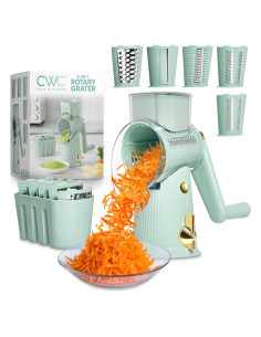 Rallador de Queso Rotatorio COOK WITH COLOR 5 Cuchillas Salvia