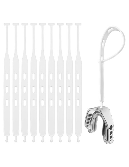 5 Correas de Reemplazo para Protector Bucal BOXOB 18.1 cm Blanco