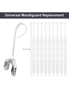 5 Correas de Reemplazo para Protector Bucal BOXOB 18.1 cm Blanco 2