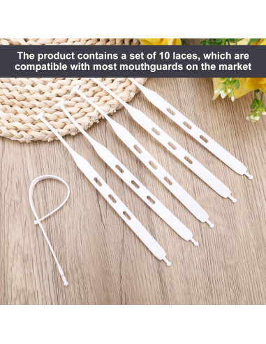 5 Correas de Reemplazo para Protector Bucal BOXOB 18.1 cm Blanco