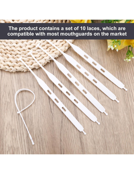 5 Correas de Reemplazo para Protector Bucal BOXOB 18.1 cm Blanco