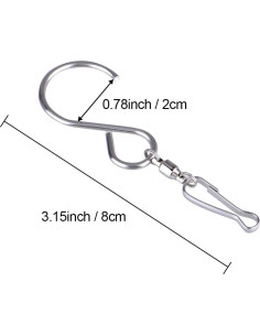 Ganchos Giratorios KUUQA para Colgar Molinos de Viento - 6 Piezas 2