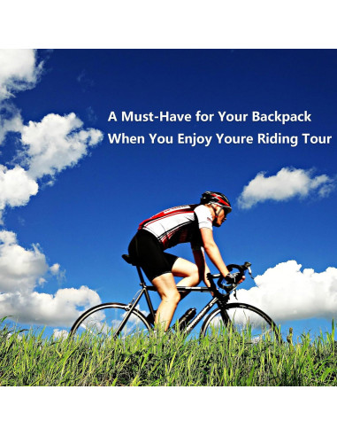 Kit de Reparación de Neumáticos de Bicicleta Qgond - 8 Parches, 3 Raspadores, 2 Palancas y Pegamento