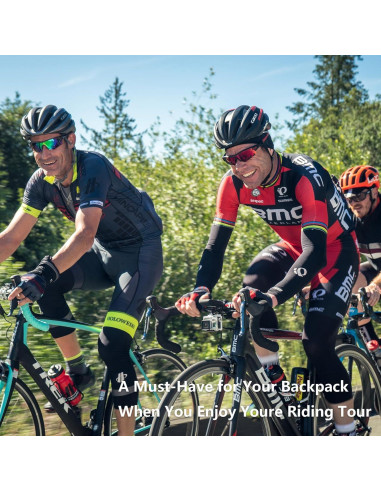 Kit de Reparación de Neumáticos de Bicicleta Qgond - 8 Parches, 3 Raspadores, 2 Palancas y Pegamento