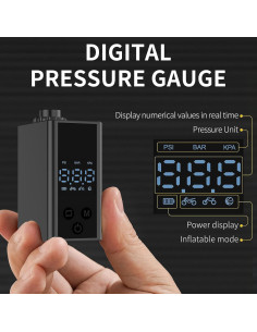 Mini bomba eléctrica de bicicleta Huuflyty 120 PSI portátil 2