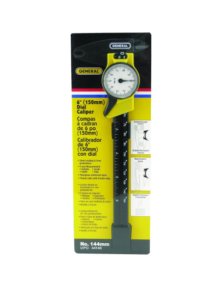 Calibrador Dial Métrico Herramientas Generales 15.24cm 0.1mm