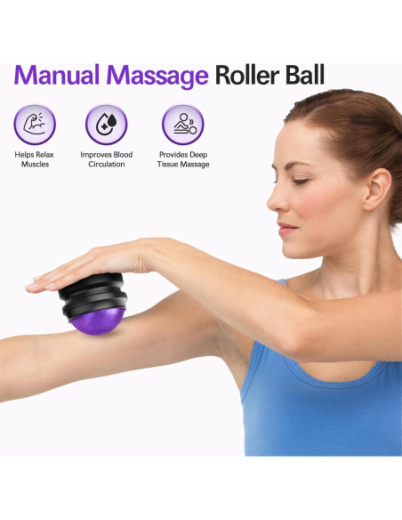 Rodillo de Masaje Yofuly Ergonómico para Alivio Muscular 6.4cm