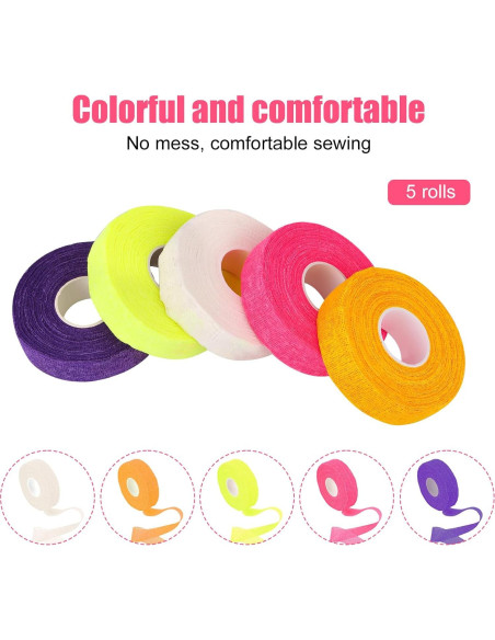 5 Rollos de Cinta Protectora para Dedos BOXOB - Algodón Autoadhesiva